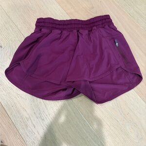 Lululemon Athletica Maroon Athletic Shorts